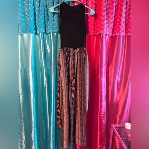 black and patterned jumpsuit